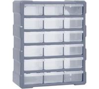 vidaXL Organisateur multi-tiroirs avec 18 tiroirs centraux 38x16x47 cm