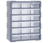 vidaXL Organisateur multi-tiroirs avec 18 tiroirs centraux 38x16x47 cm