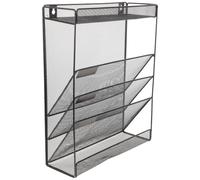 Organisateur Mural de Fichiers en Fer Noir à Compartiments Multiples | Rangement de Bureau, Surface Lisse et Cloisonnement, pour Bureau ou Salle D'étude, Style Simple Moderne