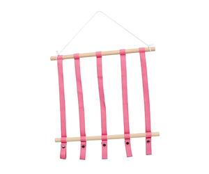 Organisateur Mural pour Pinces à Cheveux en Bois et Coton | Rangement Suspendu, Présentation des Mèches, Usage Salle de Bain, Format 1 Pièce, pour Filles