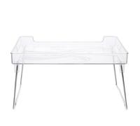Organisateur Pliable Empilable pour Table, Métal et Plastique, Rangement | Bouteilles de Toilette et Outils de Manucure, Installation sans Perçage, Optimise L’espace Vertical, Bureau ou Garde-manger