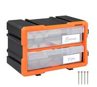 Organisateur pour outils plastique 29,5x19,5 x16cm boîtes rangement 4 compartiments tiroirs butée de fin caisse rangement atelier garage