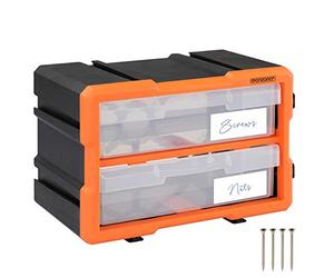 Organisateur pour outils plastique 29,5x19,5 x16cm boîtes rangement 4 compartiments tiroirs butée de fin caisse rangement atelier garage