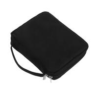 Organisateur Suspendu D’accessoires pour Cheveux de Fille en Polyester Noir | Poignée Portable, Format Voyage Pratique, Porte-bandeau Intégré, Rangement pour Ties et Clips