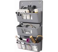 Organisateur suspendu - Sac de rangement Rangement - Organisateur de placard - Conception à trois niveaux - 40 x 90 cm - Gris