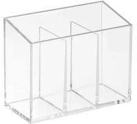 Organisateur transparent Unyqoos® avec 3 compartiments, idéal pour la salle de bain et la table de maquillage – 12,7 x 6,4 x 10,2 cm, en plastique robuste