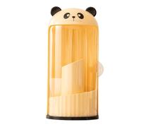 Organisateurs de pinceaux cosmétiques transparents à la mode pour protéger des compartiments élégants et polyvalents, jaune, One Size