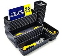 Organisation de tiroir 8/26/47 pièces plateau à outils boîte à outils organisateur plateau diviseurs ensemble établi armoire bacs outil coffre matériel de Garage 24PCS(6S14M4L)