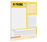 Organisatoo Bloc-notes A5 À Faire - to do list et priorités | 50 feuilles A5 : To Do List, priorités, idées, notes et grande zone libre sur une seule page. Non daté, fabriqué en France.