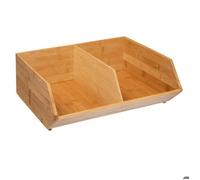 Organiseur 2 bacs bambou grand modèle