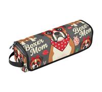 Organiseur 2 en 1 pour outils capillaires avec tapis en fer « I Love Dogs Boxer Mom » - Grande capacité - Organiseur pour outils chauds - Fer à friser - Fer à friser - Volumiseur - Styler - Pochette