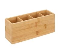 5five Organiseur de salle de bain Natureo 4 compartiments bambou 22 cm naturel beige