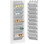 Organiseur à chaussures à 10 niveaux, robuste, avec grandes poches profondes, pour placard, rangement mural, pour dortoir et porte