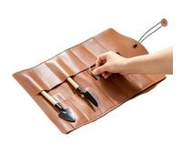 Organiseur à roulettes pour outils en cuir PU, imperméable, avec plusieurs | Grand sac à outils pliable de 38 x 25 cm avec compartiments, organiseur enroulable pour le jardinage