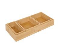 Organiseur Bambou L14 5/38 1cm beige 4 pièces