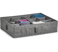 Organiseur d'accessoires pour armoire - Boîte de rangement avec 12 compartiments, en TNT, 44 x 34 x 11 cm, gris