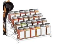 Organiseur d'armoire - 33,5 × 25,7 x 21 cm - Étagère extensible réglable pour cuisine - Étagère de rangement multi-couches pour garde-manger | Bocal pour assaisonnement, sauce, condiment