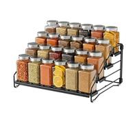 Organiseur d'armoire - 33,5 × 25,7 x 21 cm - Étagère extensible réglable pour cuisine - Étagère de rangement multi-couches pour garde-manger | Bocal pour assaisonnement, sauce, condiment
