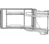 Organiseur d'armoire de cuisine avec 2 niveaux extensible Couverture aveugle 4 étagères