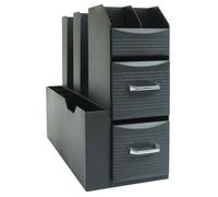 Organiseur de bureau HWC-L97 2 tiroirs et 7 compartiments 29x14x33cm