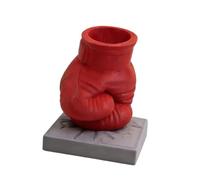 Organiseur de bureau pour gants de boxe avec porte-crayon ouvert, rouge | Texture imprimée 3D superposée, empreinte compacte