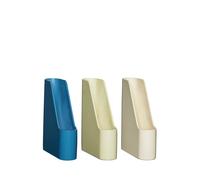 Organiseur de Bureau Redux, Lot de 3 , Blanc Cassé/jaune Clair/pétrole
