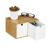 Relaxdays Organiseur de bureau 2 tiroirs