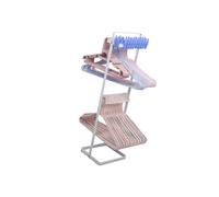 Organiseur de cintre à double niveau, support de rangement portable pour placard, solution d'économie d'espace pour magasin de vêtements à la maison
