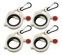Organiseur de colliers de serrage, lot de 4, avec mousqueton, clip de rangement portable phosphorescent, distributeur réutilisable pour garage, atelier, chantier, 3,1 x 2,3 in