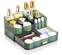 Organiseur de cosmétiques avec tiroirs empilables, 30 x 20 x 14,5 cm, grand organiseur de maquillage à 12 compartiments, organiseur de soins de la peau et de maquillage pour ranger les pinceaux, armoi