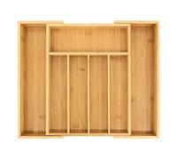 Organiseur de couverts en bambou extensible pour tiroir et porte-ustensiles