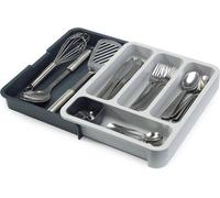 Organiseur de cuisine extensible - grand range-couverts pour tiroir, couleur gris-vert/vert