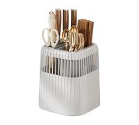 Organiseur de cutter - Support de rangement rotatif | Organiseur de cuisine avec fente pour ciseaux | Rangement multifonction pour coupe-ustensiles de cuisine | Rack pour cutter, cuillères