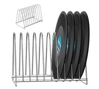 Organiseur de disques vinyles, étagère de rangement de disques vinyles, support de présentation d'albums en acier inoxydable - Porte-disques vertical, porte-documents triangulaire, porte-livres de