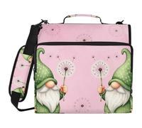 Organiseur de documents 3,8 cm à 3 anneaux avec sangle à ressort, gnomes de jardinier amusants, étanche pour l'école intermédiaire Encuadernador de cartera