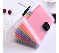 Organiseur De Documents Arc-En-Ciel Multicolore En Plastique Extensible, Petit Format Portable A6 Extensible 13 Compartiments, Classeur Accordéon Pour Documents