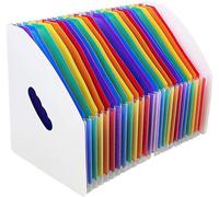 Organiseur de documents portable et extensible, classeur à 24 compartiments pour documents A4, boîte de rangement en accordéon, organiseur portable et extensible pour le bureau et l'école Traduction e