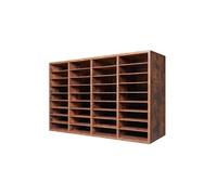 VEVOR Organiseur de littérature 36 compartiments, boîte aux lettres de bureau en bois, panneau de particules, avec étagères amovibles, trieur de fichiers pour dossiers, document, papiers, marron foncé