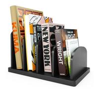 Organiseur de livres de cuisine, support de livre de recettes, support de table pour rangement pratique des livres de cuisine, support de livre de cuisine à 4 emplacements, support de classeur pour