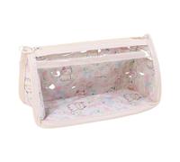 Organiseur de papeterie transparent avec fermeture éclair sur le dessus, E | Trousse à crayons en PVC pour étudiants, utilisateurs professionnels, rangement portable pour fournitures de bureau