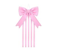 Organiseur De Pinces À Cheveux En Coton - Charmant Nœud En Forme De Blanc Rose, Grand Support De Rangement Pratique Pour Pinces À Cheveux | Organisateur Mural Pour Chambre De Garde-robe De Filles