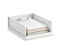 Organiseur de placard pliable empilable | Bac de rangement pour la maison, le salon, la salle de bain, la chambre à coucher, l'appartement, la douche, le dortoir