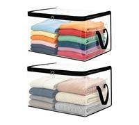 Organiseur de rangement de vêtements - Grands sacs pliables résistants pour déménagement - Sacs pour couvertures, boîtes à vêtements, chambre basse lit, appartement, université, , couverture de