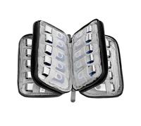Organiseur de rangement USB - Sac de transport pour clé USB, étui de transport à 30 emplacements | Pochette de voyage rigide étanche et portable, solution de transport multi-appareils pour clés USB