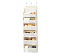 Organiseur de rangement vertical à 6 niveaux pour chaussures | Rangement derrière la porte pour chambre à coucher, garde-manger, cuisine, buanderie, chambre d'enfant, camping-car, placard