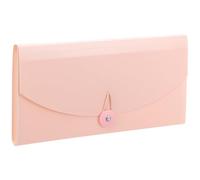 Organiseur de Reçus B6 Portable en Plastique, Capacité Large Rose | Dossier Accordéon pour Bureau et École, Rangement Clair, Onglets Marque-pages Inclus, Style Simple