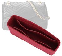 Organiseur de sac rouge, grand format, en feutre, avec poches