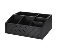 Organiseur de station de café - Organiseur de bar à café en bois | Rangement de thé et de condiments, 30 x 20 x 10 cm, support de comptoir en bois, boîte pour sachets de thé, agitateurs, dosettes de