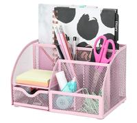 Organiseur de table / Organiseur de bureau / Nettoyeur de bureau / Porte-crayons / Organiseur multifonctionnel (EX348 rose clair)