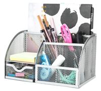 Organiseur de table / Organiseur de bureau / Organiseur de bureau / Porte-crayons / Organiseur multifonctionnel (argent)